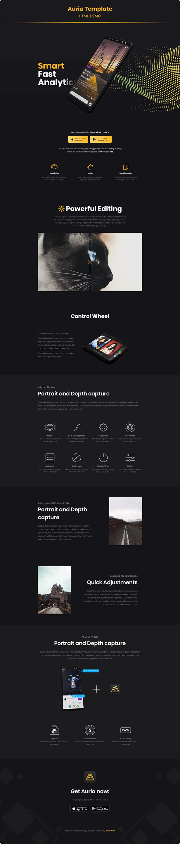 Auria - App Landing Page - 1