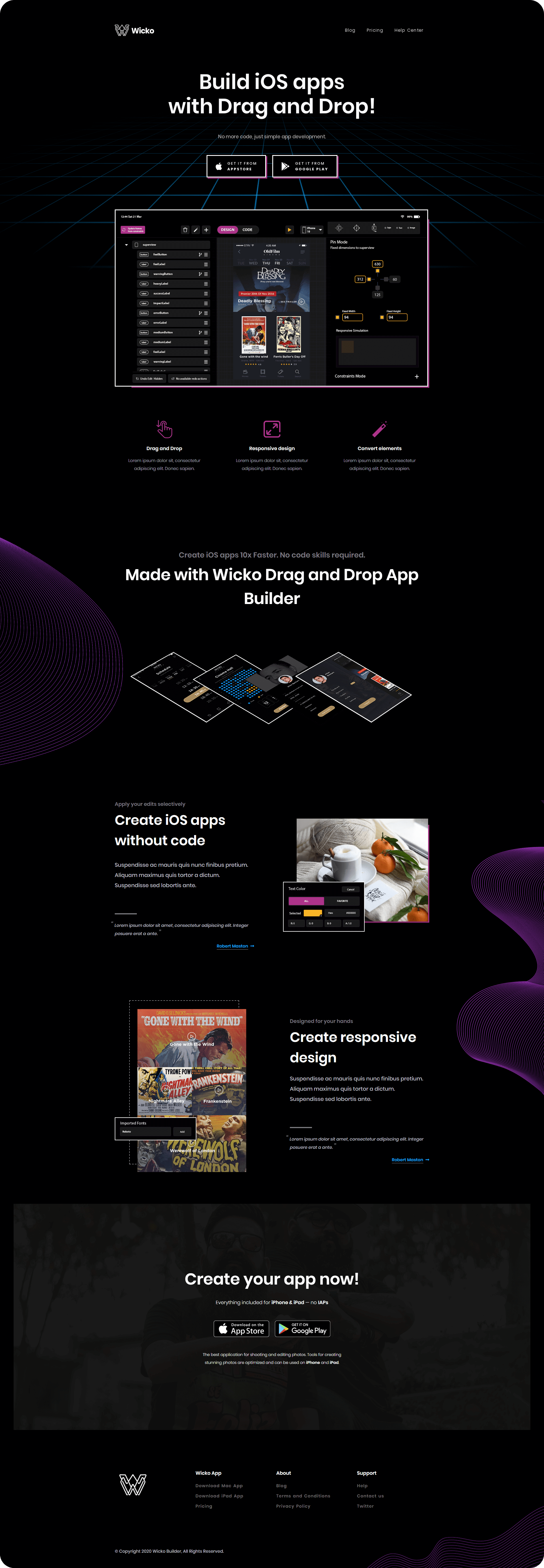 Wicko - App Landing Page - 1